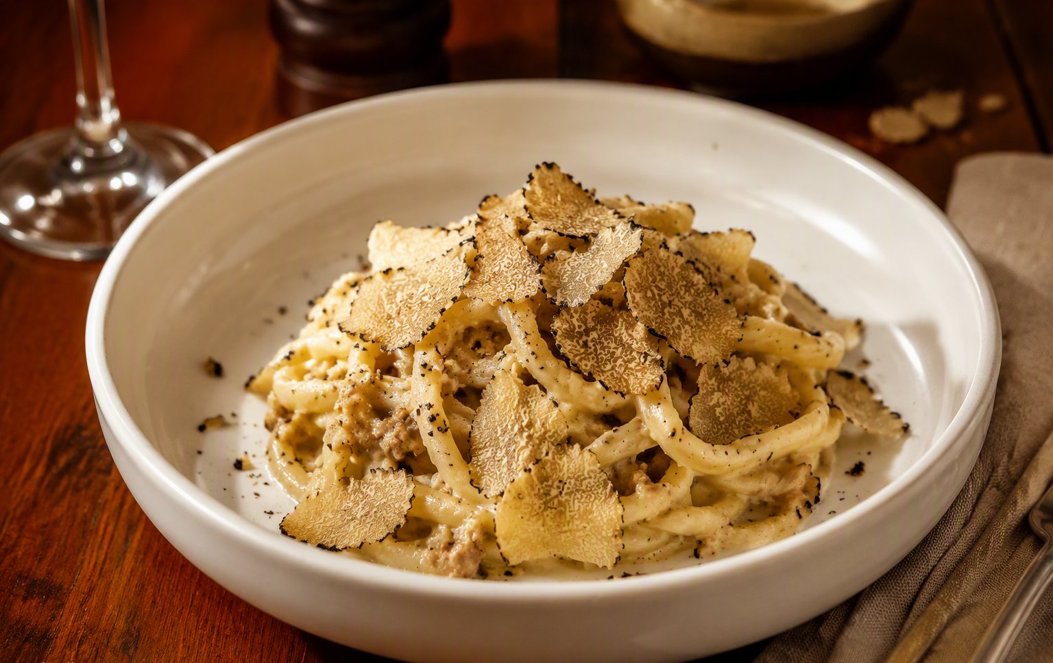 Pici al tartufo fatti a mano